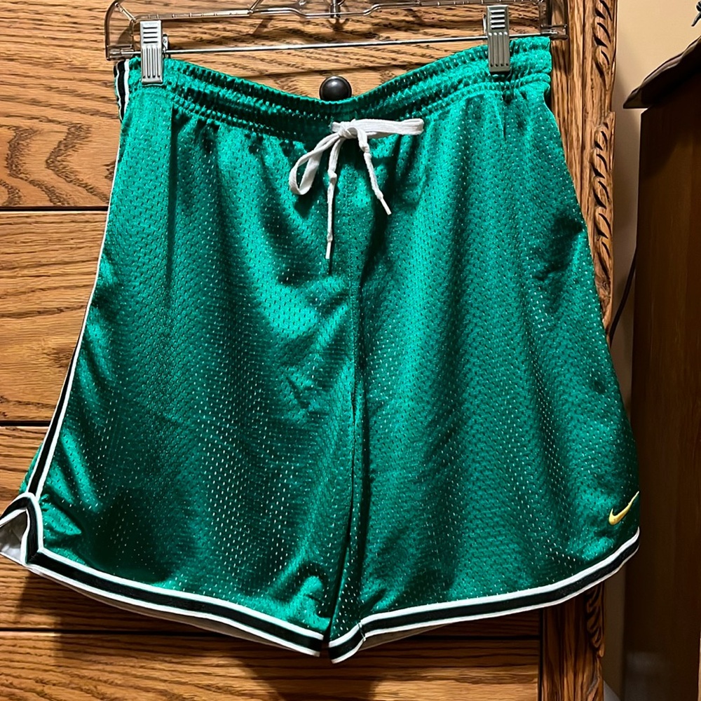 Women’s green Nike athletic shorts